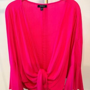 Torrid Fuchsia Tie-Front Blouse